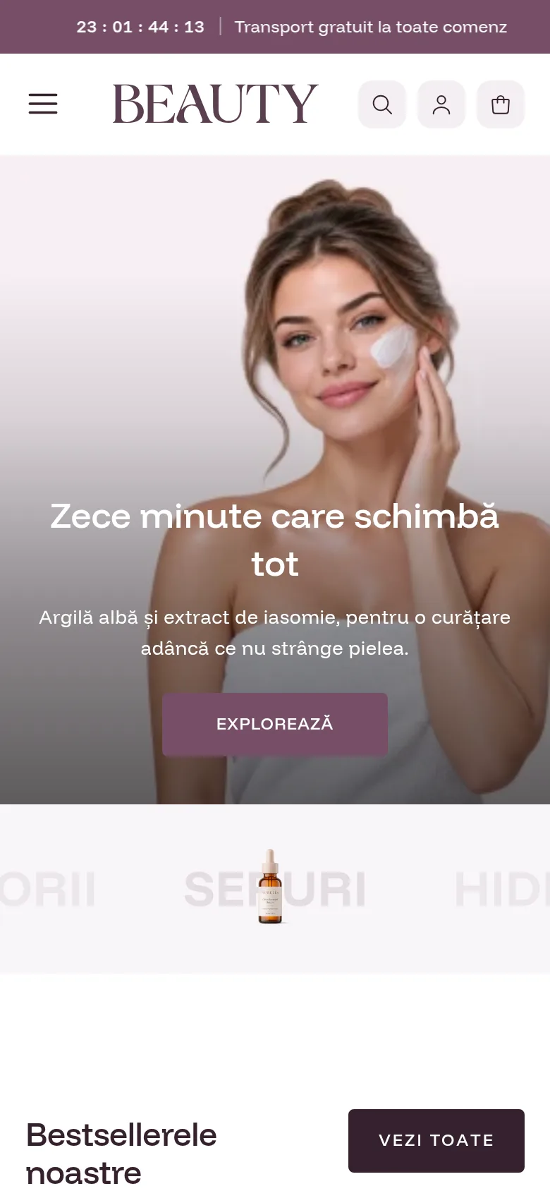 Tema Beauty pe telefon
