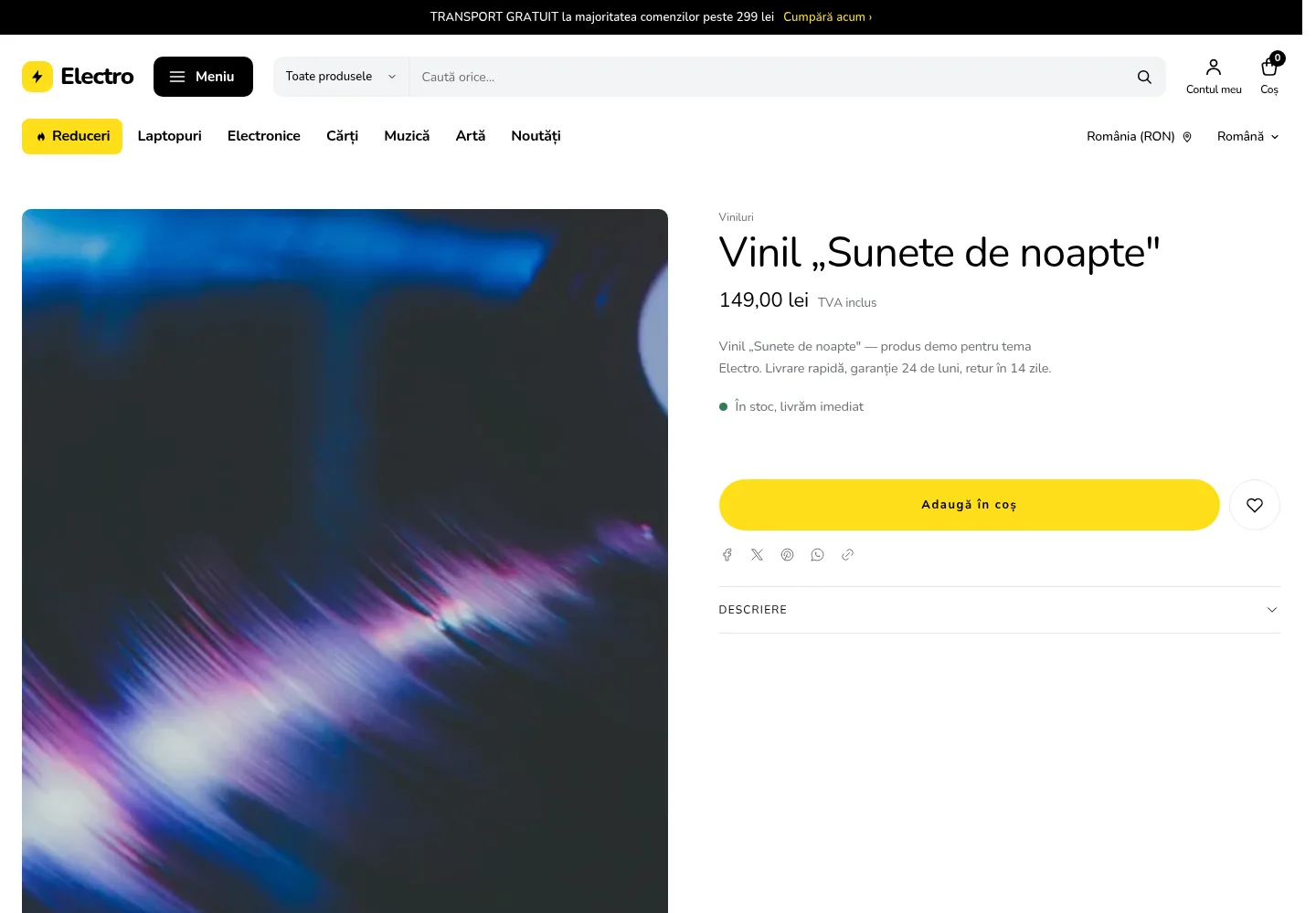 Tema Electro — produs