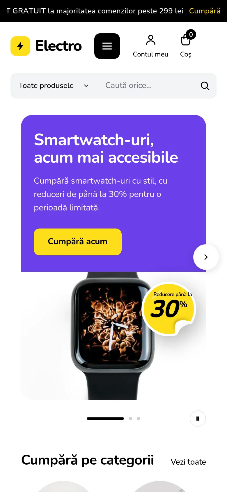Tema Electro pe telefon