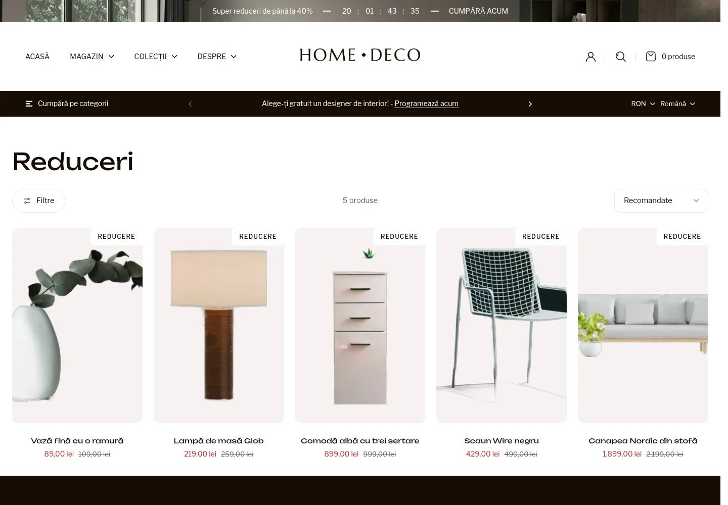 Tema Home Deco — categorie