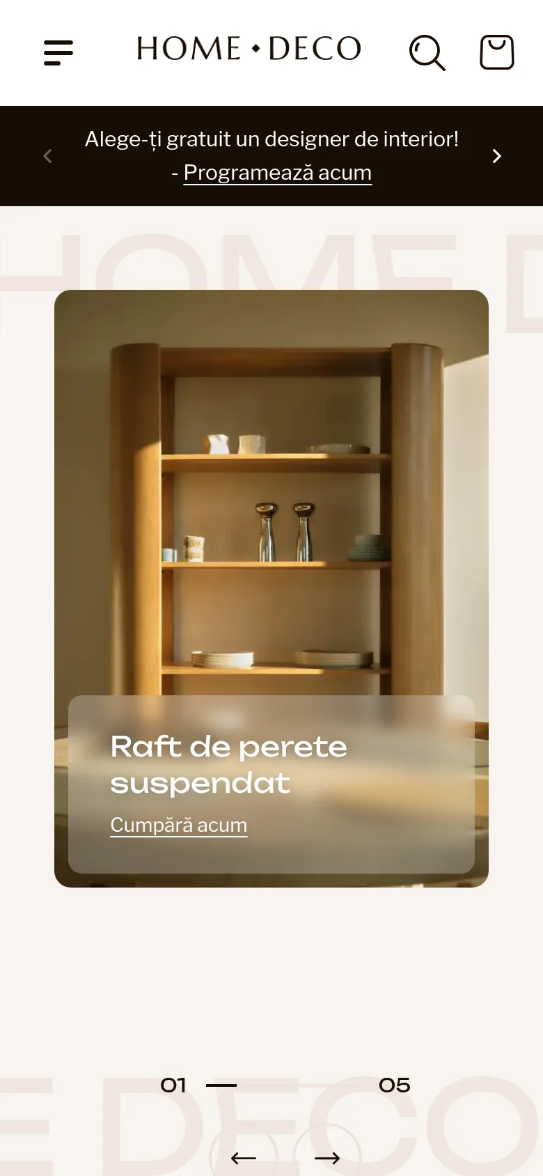 Tema Home Deco pe telefon